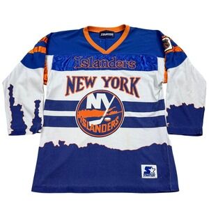 Vintage Starter New York Islanders Jersey Size Large NHL Hockey AOP 90's *Rare